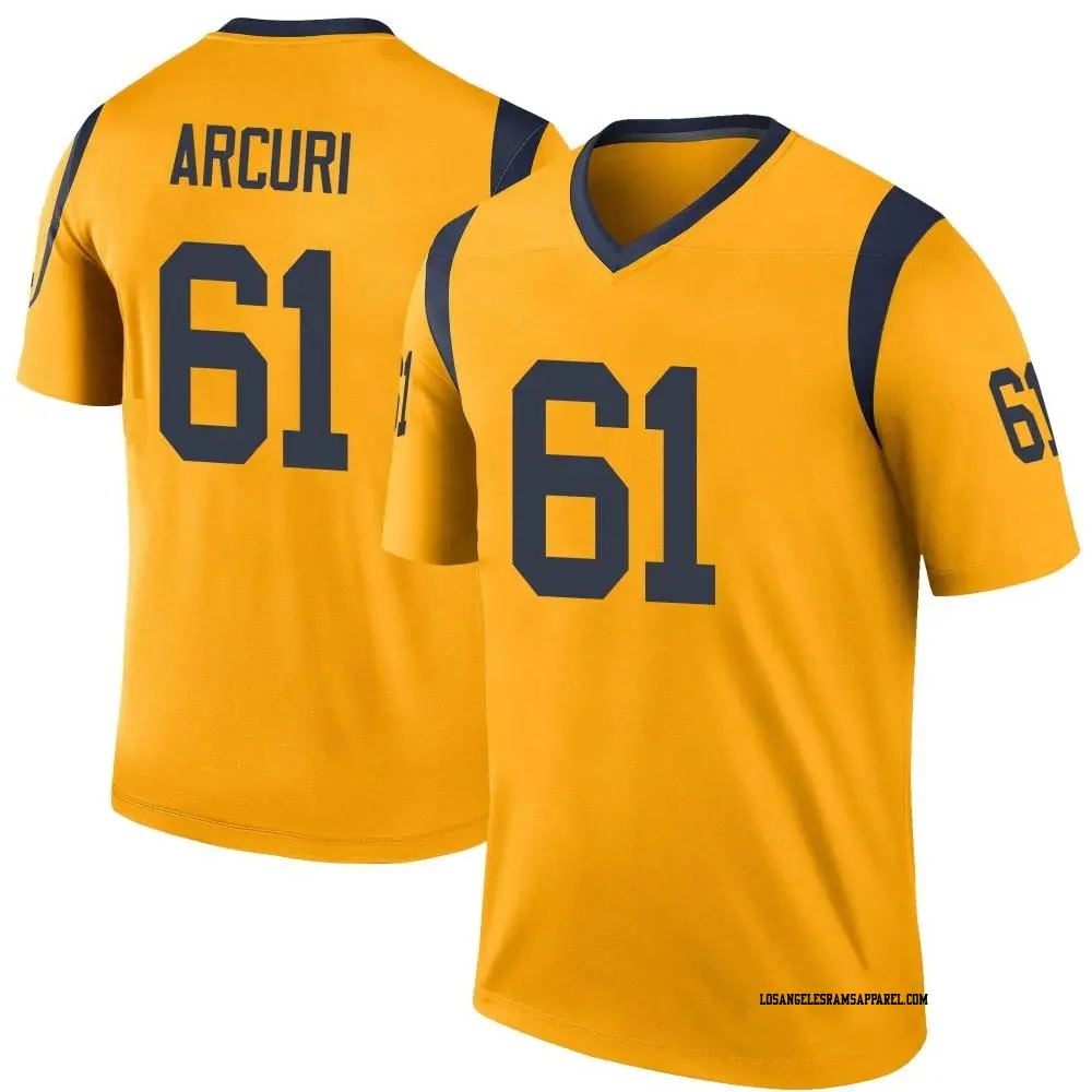 Legend Gold Men s AJ Arcuri Los Angeles Rams Color Rush Jersey Rams Store