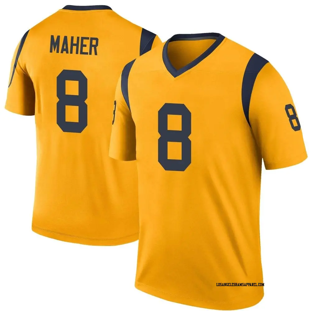 Legend Gold Men s Brett Maher Los Angeles Rams Color Rush Jersey Rams Store