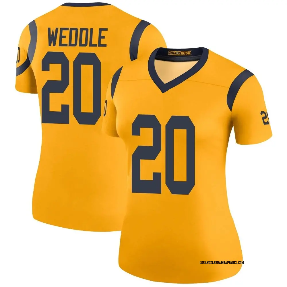 Legend Gold Women s Eric Weddle Los Angeles Rams Color Rush Jersey Rams Store