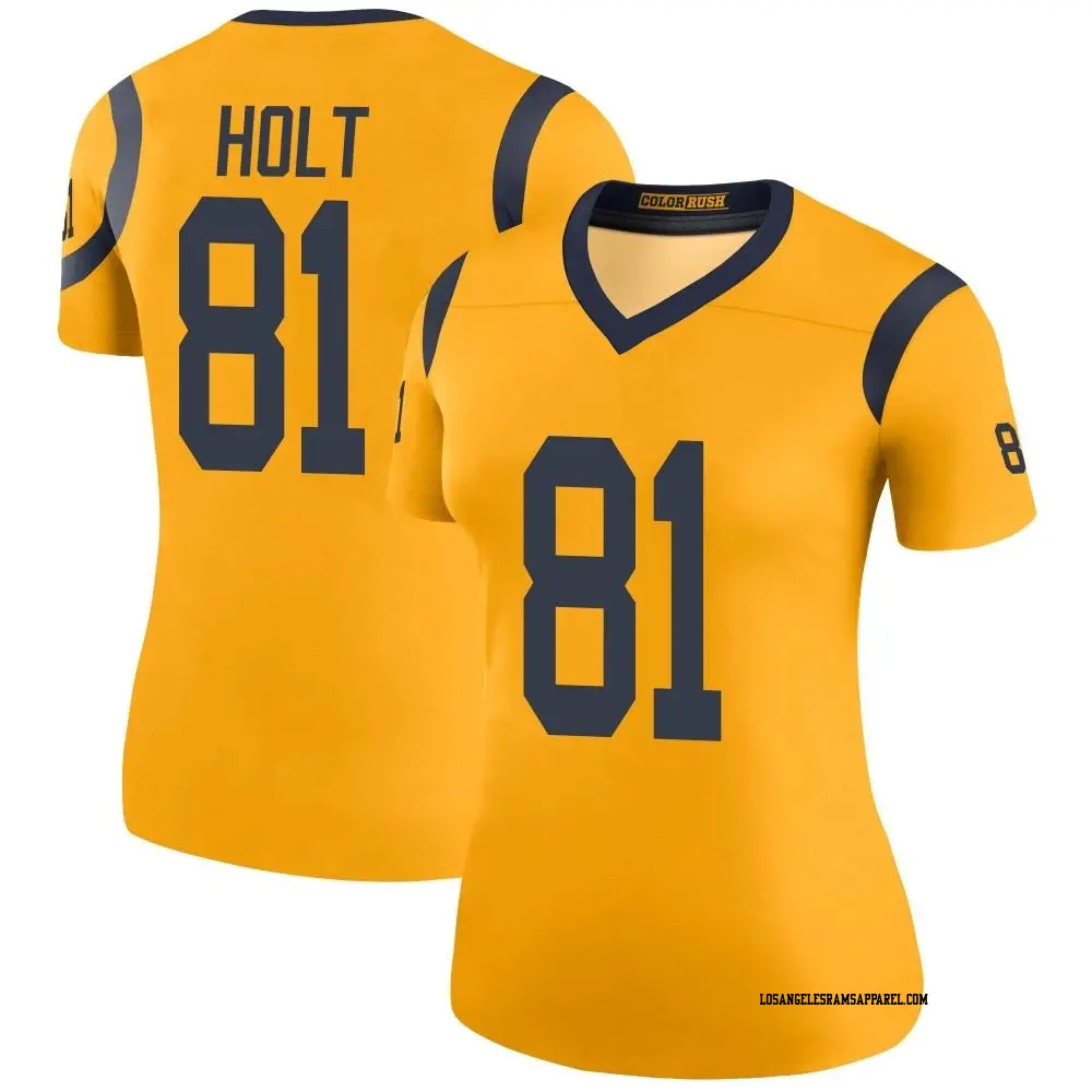 Legend Gold Women s Torry Holt Los Angeles Rams Color Rush Jersey Rams Store