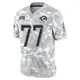 Limited Arctic Camo Youth Alaric Jackson Los Angeles Rams 2024 Salute to Service Jersey