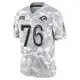 Limited Arctic Camo Youth Orlando Pace Los Angeles Rams 2024 Salute to Service Jersey