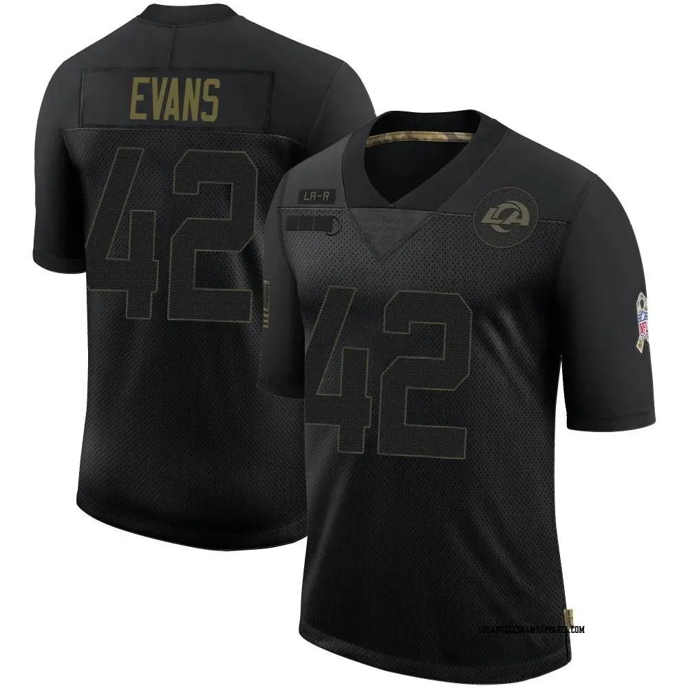 Limited Black Men's Ethan Evans Los Angeles Rams 2020 Salute To Service Jersey