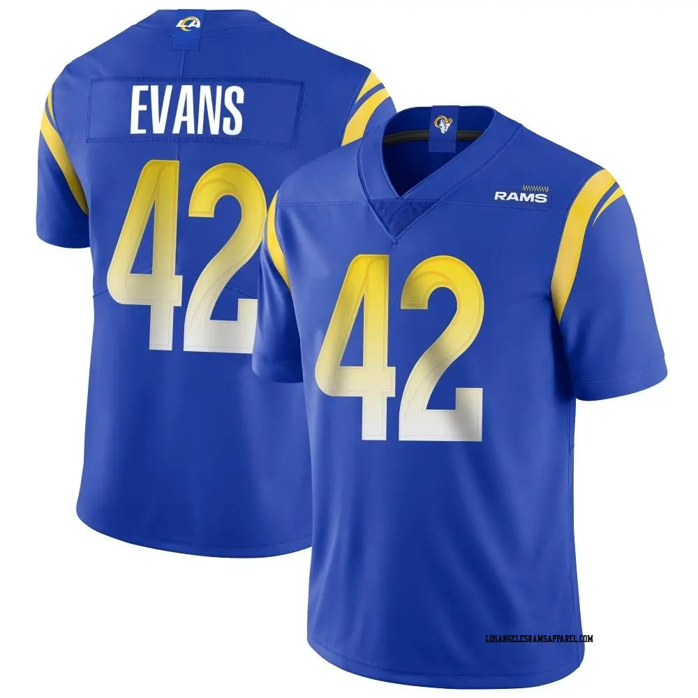 Limited Royal Men's Ethan Evans Los Angeles Rams Alternate Vapor Untouchable Jersey