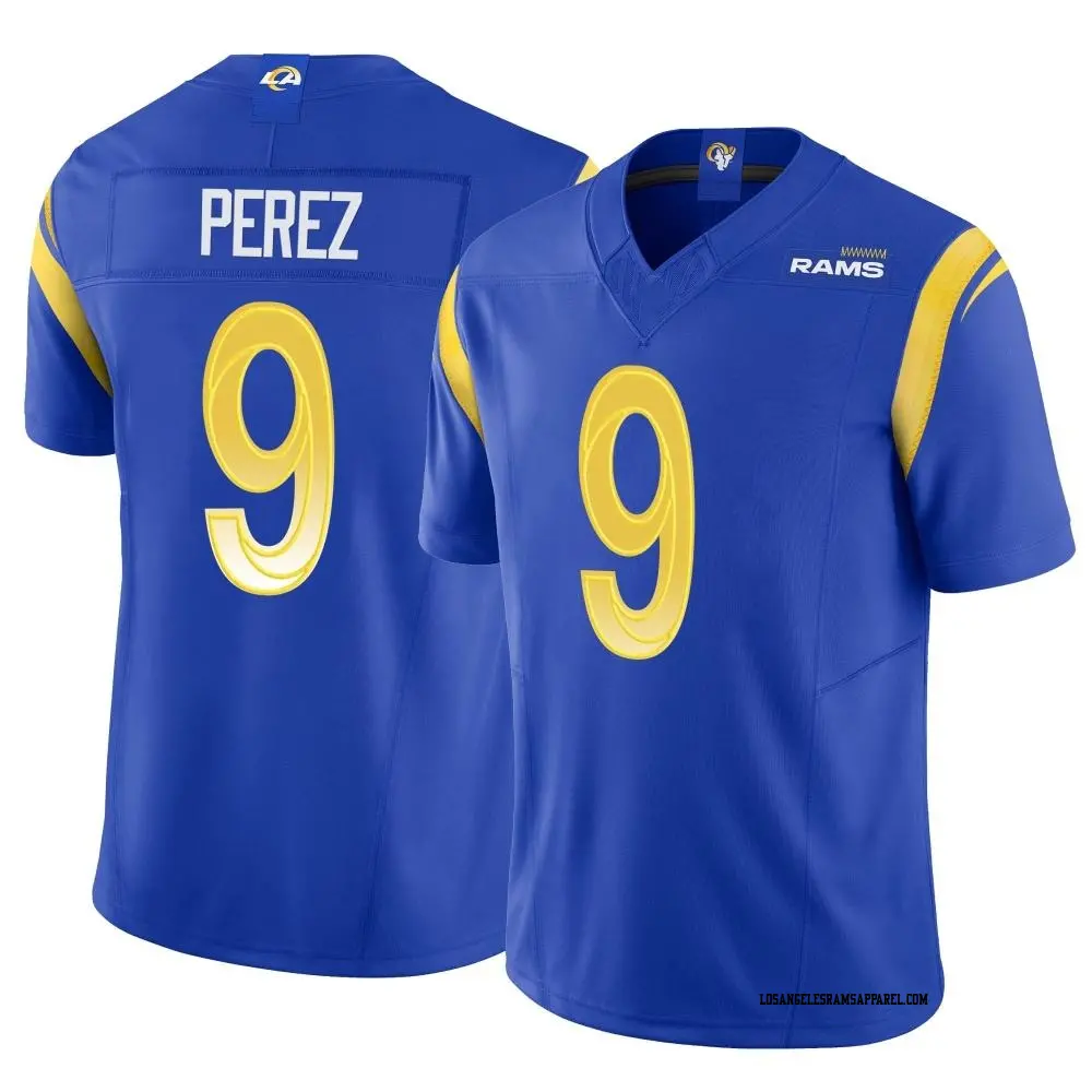 Limited Royal Youth Luis Perez Los Angeles Rams Vapor F.U.S.E. Jersey
