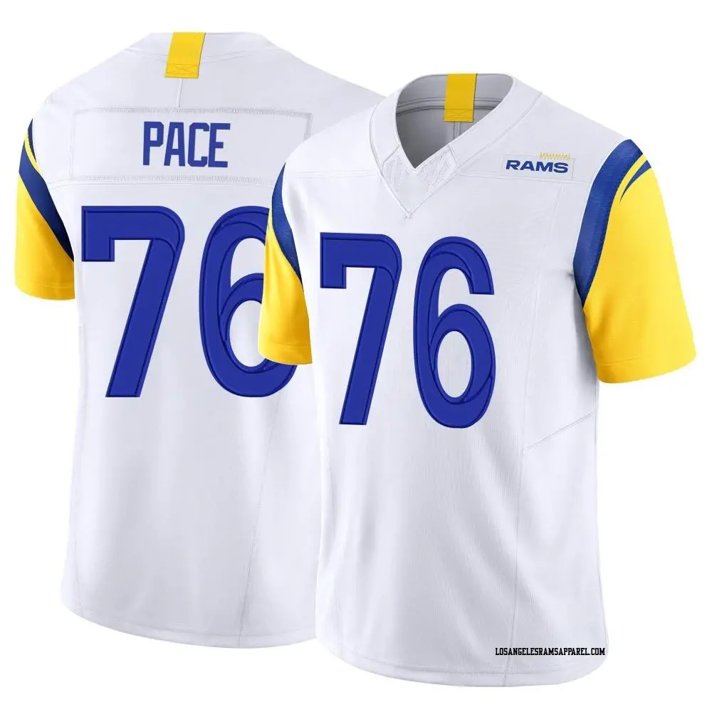 Limited White Men's Orlando Pace Los Angeles Rams Vapor F.U.S.E. Jersey